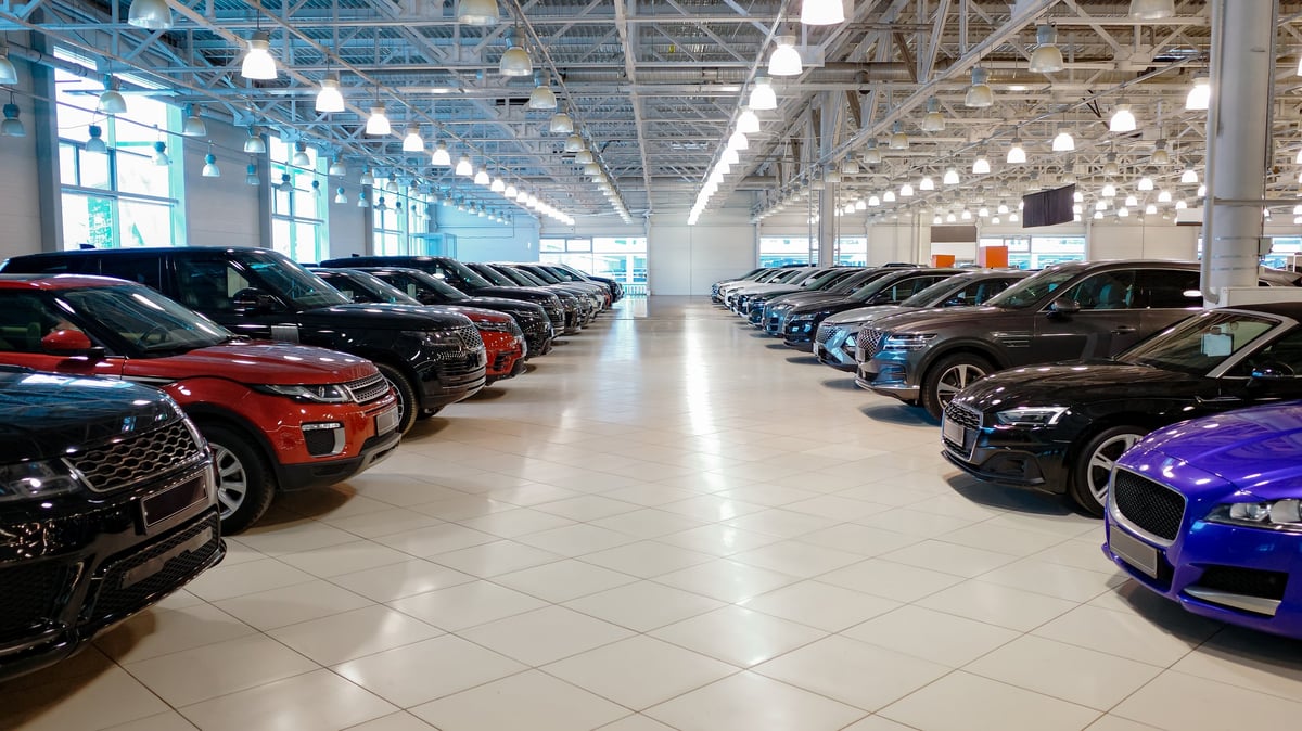 Luxury car showroom